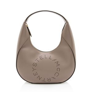 Stella McCartney Eco Alter Nappa Perforated Logo Small Hobo